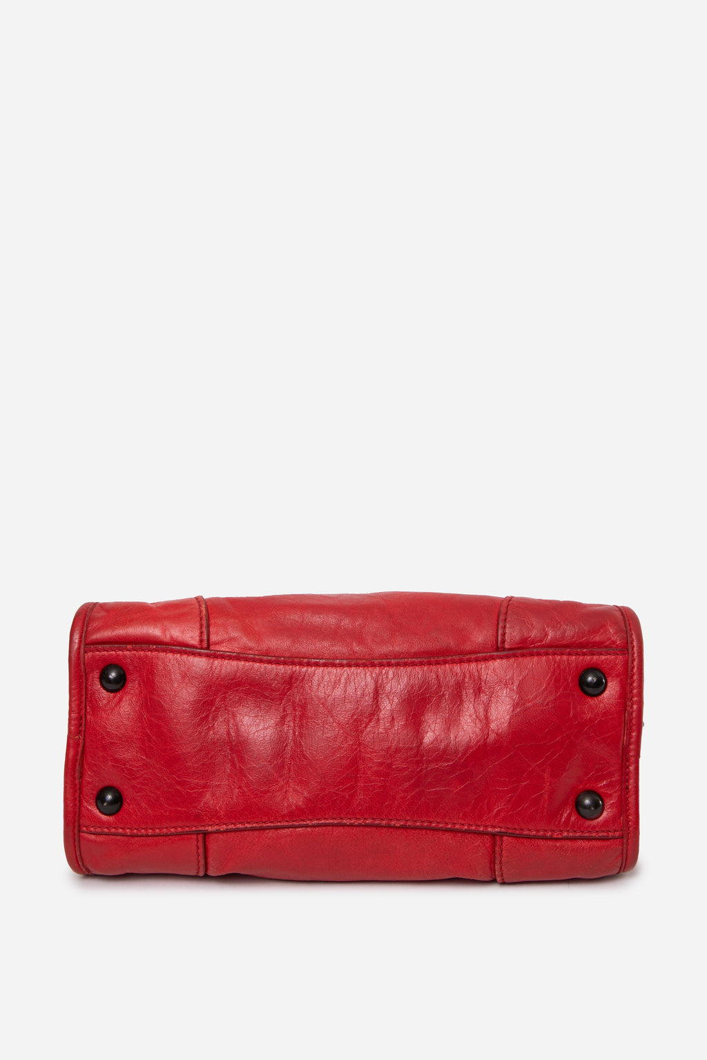 Miu Miu Red Leather Vitello Shoulder Bag W/strap
