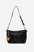 Miu Miu Black Leather Matelasse Shoulder Bag