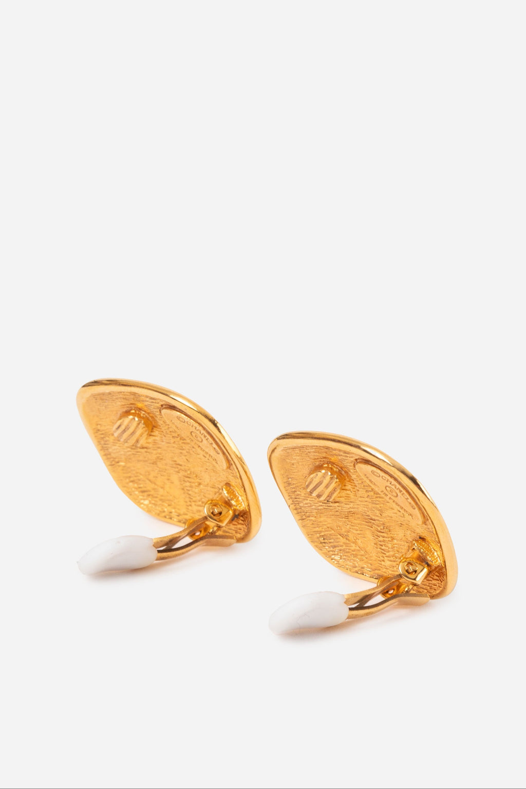 Pre-owned Chanel Vintage Rhombus Earrings Clip-On