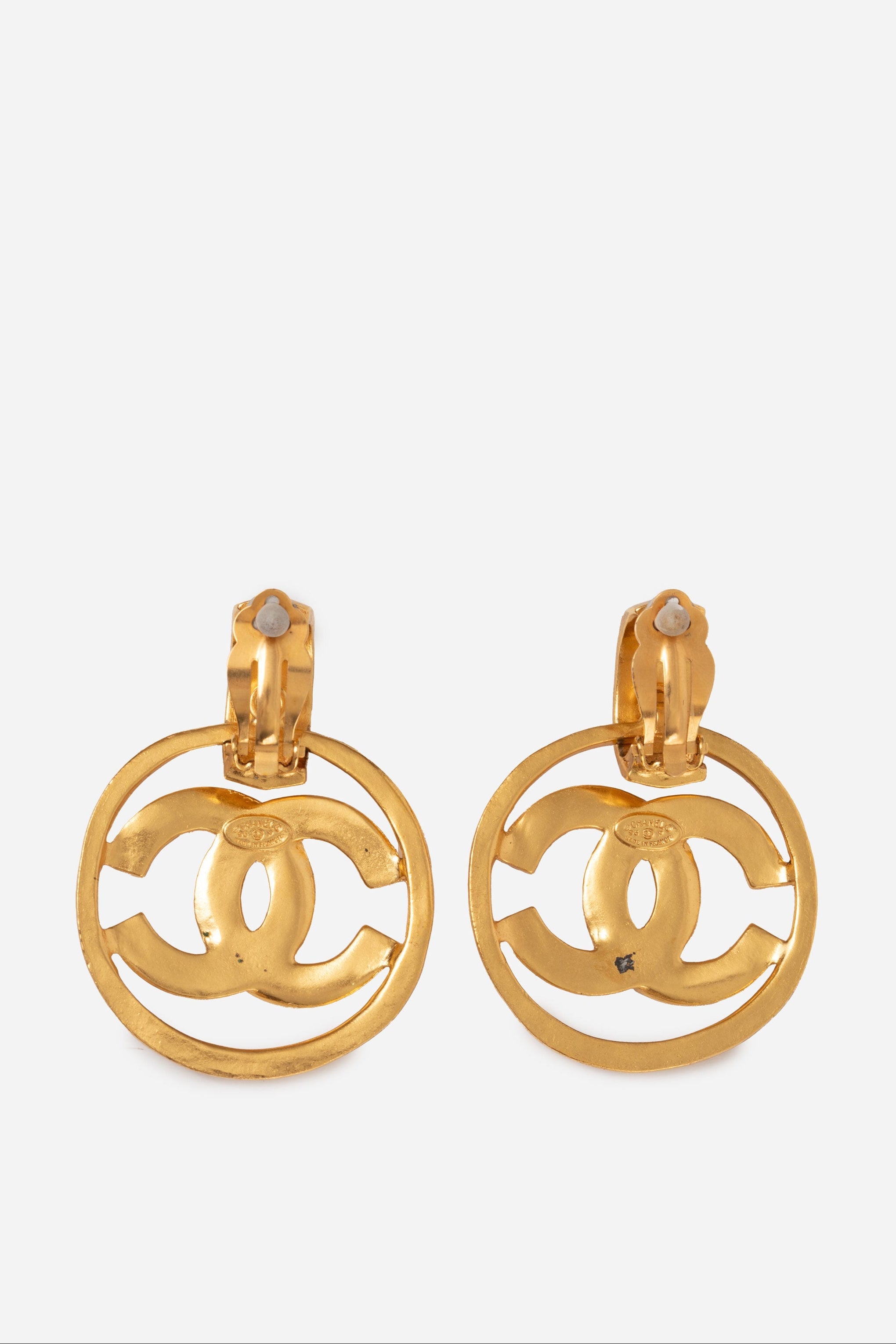 Pre-owned Chanel 1996 Hoop Earrings Clip-on