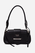 Prada Black City Calf Sidonie Shoulder Bag