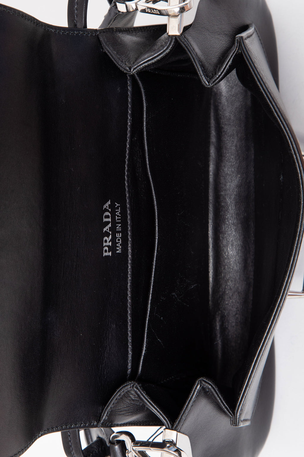 Prada Black City Calf Sidonie Shoulder Bag