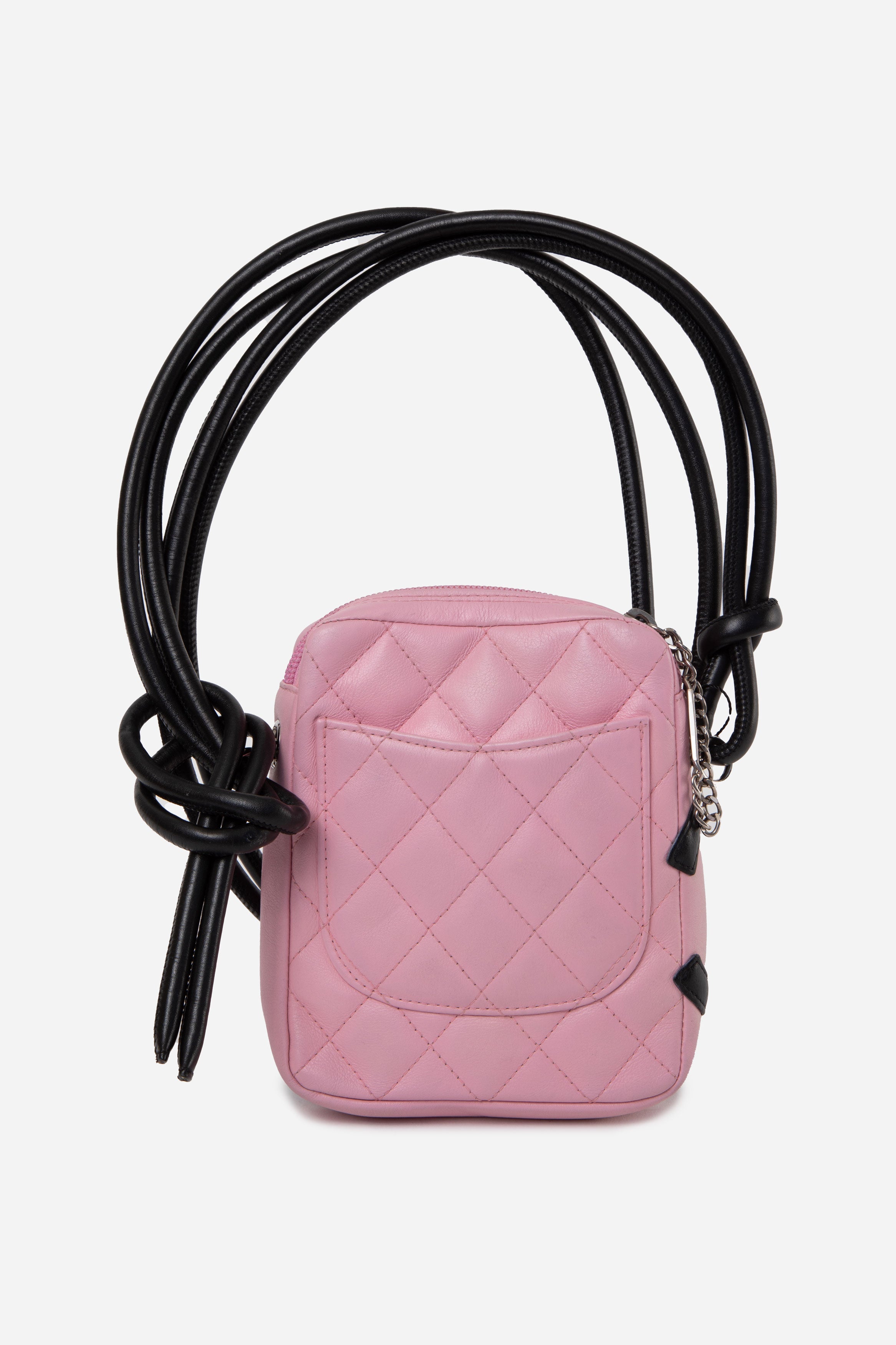 Pre-Owned Chanel 2005 Pink Calfskin Quilted Cambon Crossbody Bag