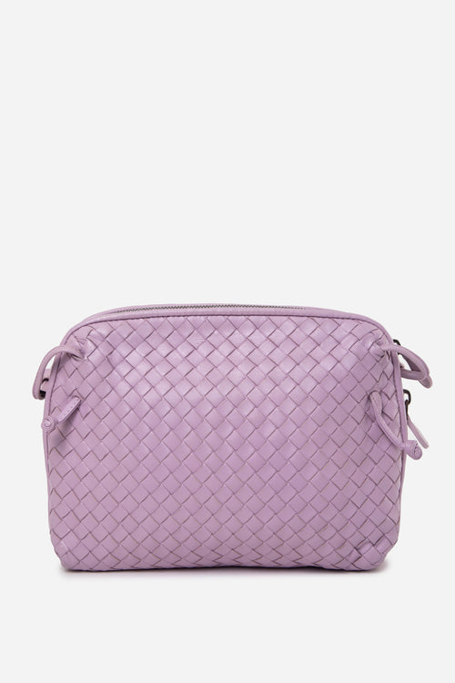 Bottega Veneta Purple Nappa Intrecciato Nodini Crossbody