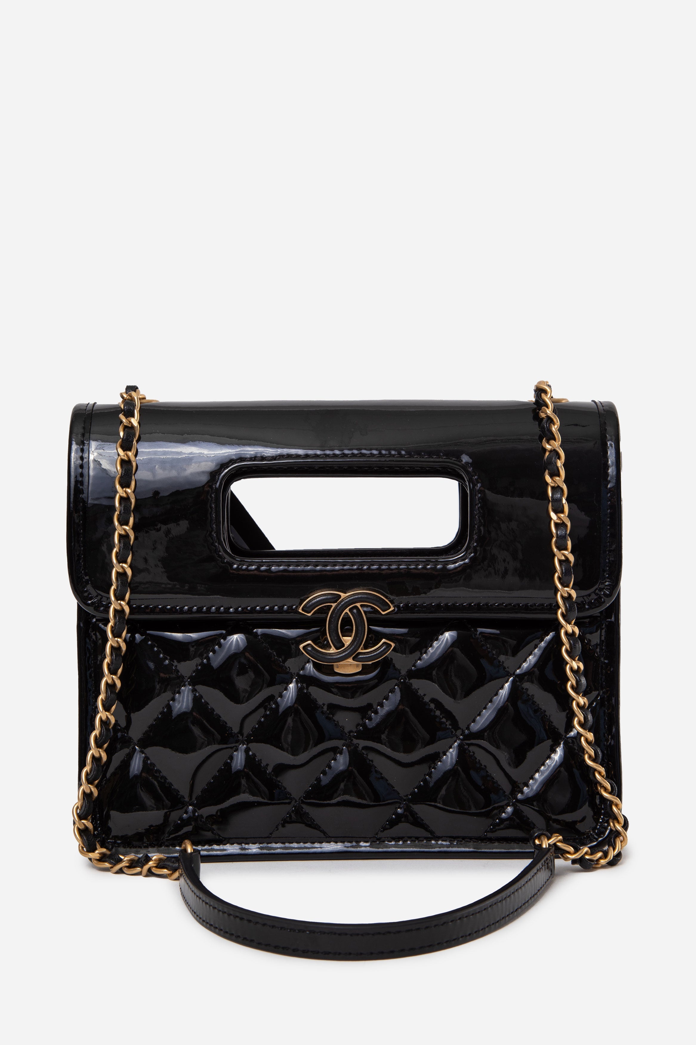 Pre-Owned Chanel 2023 Graphic Catch Flap Chain Bag