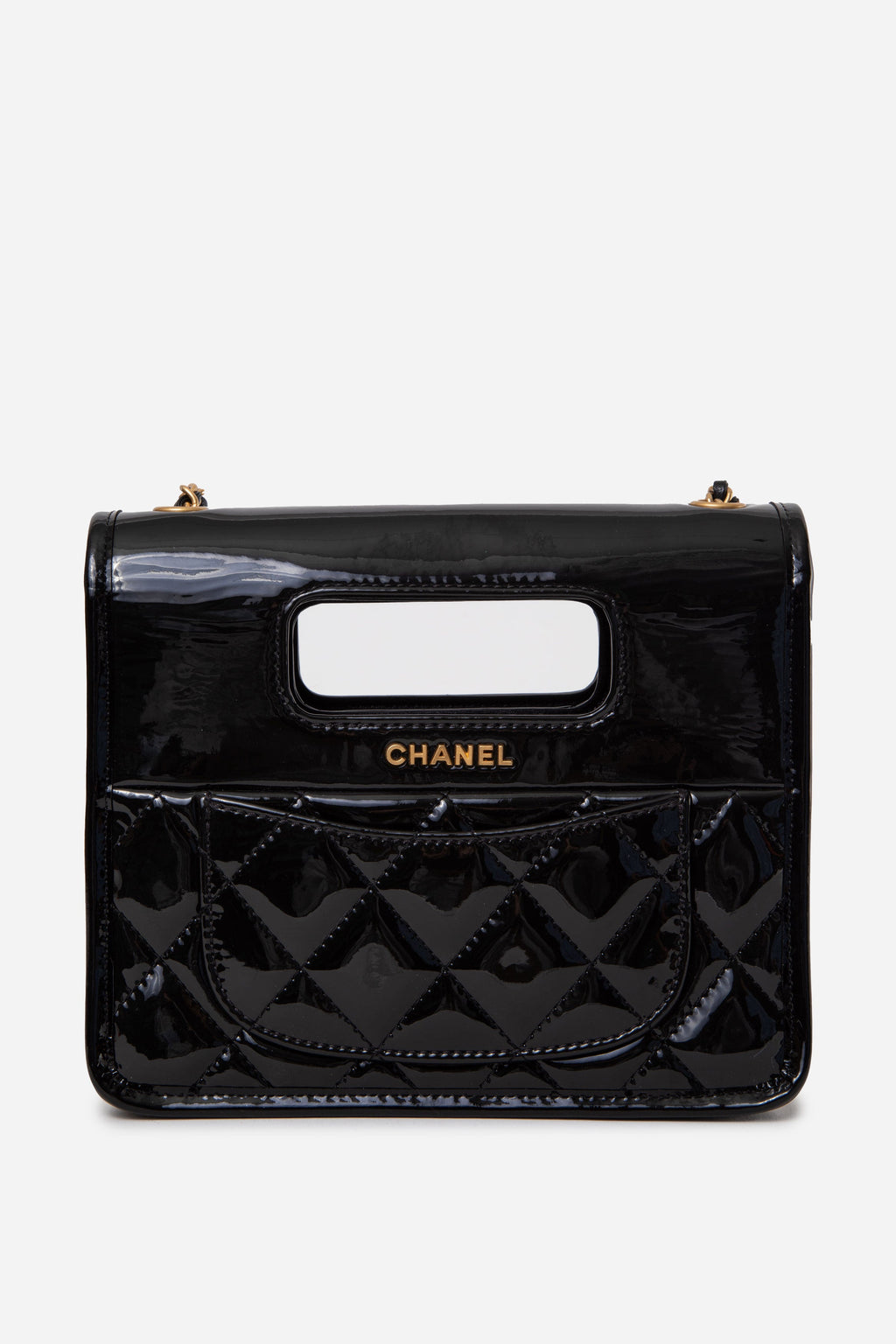 Pre-Owned Chanel 2023 Graphic Catch Flap Chain Bag