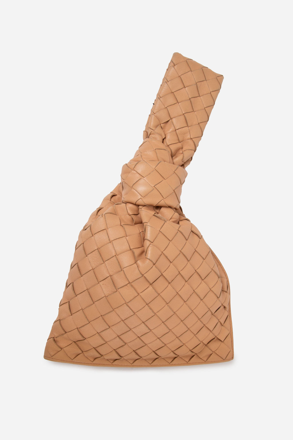Bottega Veneta Beige Intrecciato Leather BV Twist Clutch