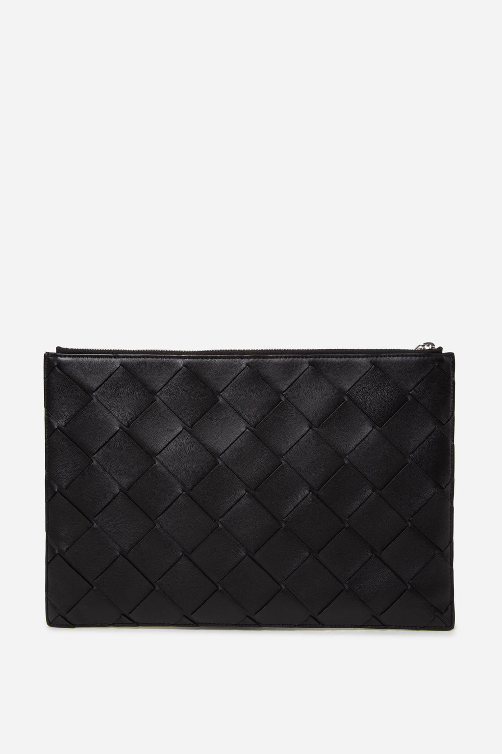 Bottega Veneta Nappa Intrecciato Wristlet Pouch Black