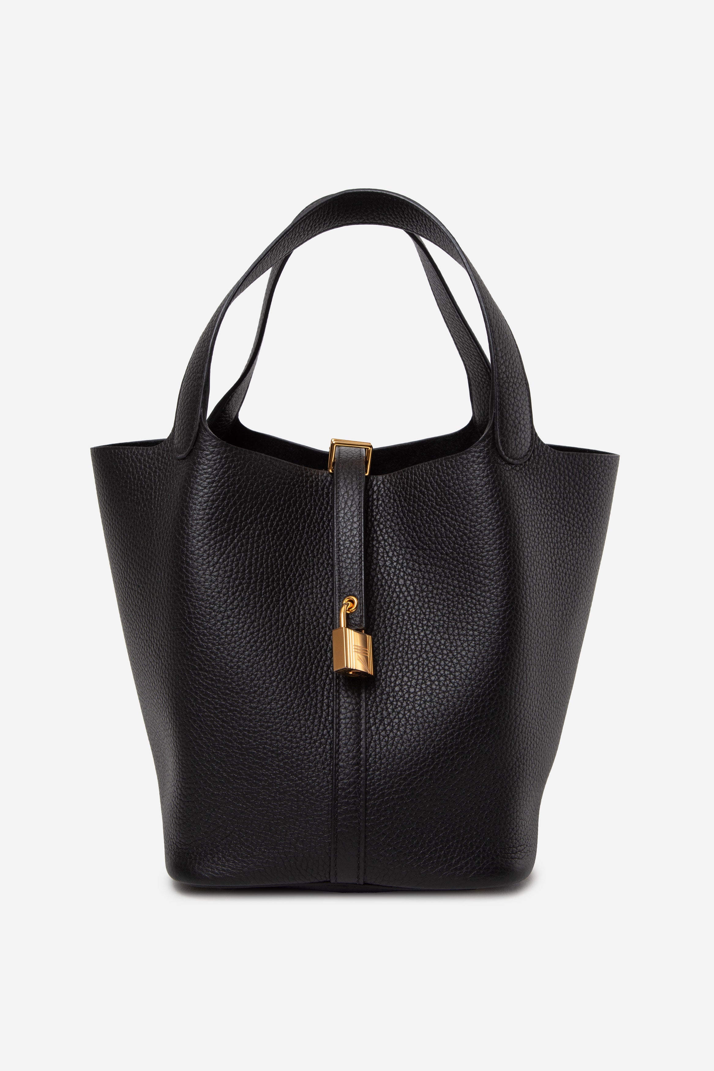 Hermes 2022 Clemence Leather Picotin Lock 22 Black