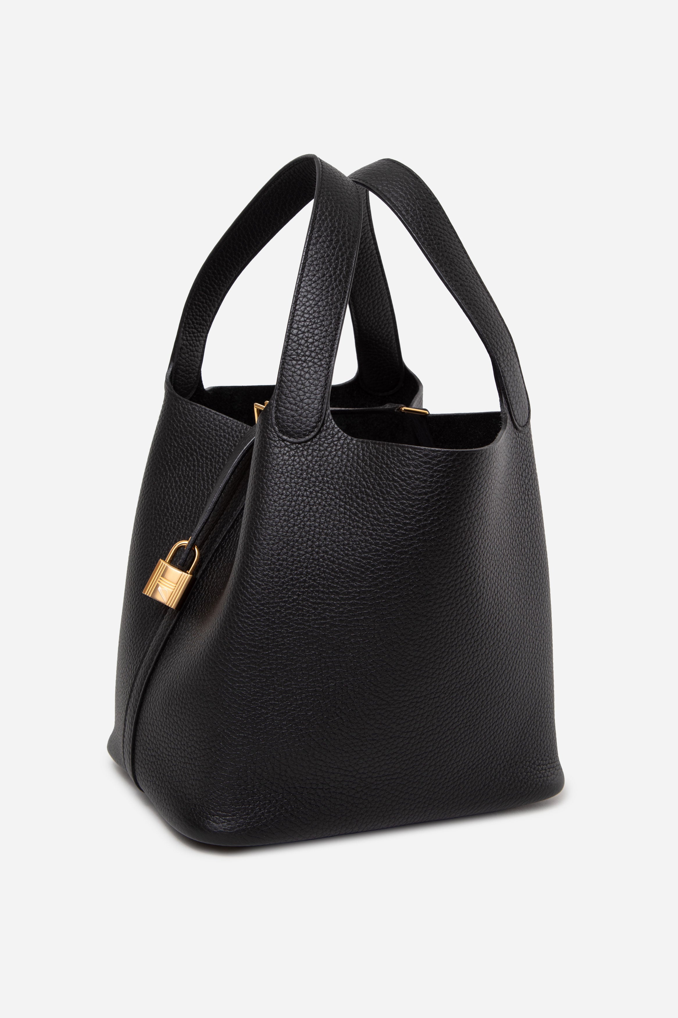 Hermes 2022 Clemence Leather Picotin Lock 22 Black