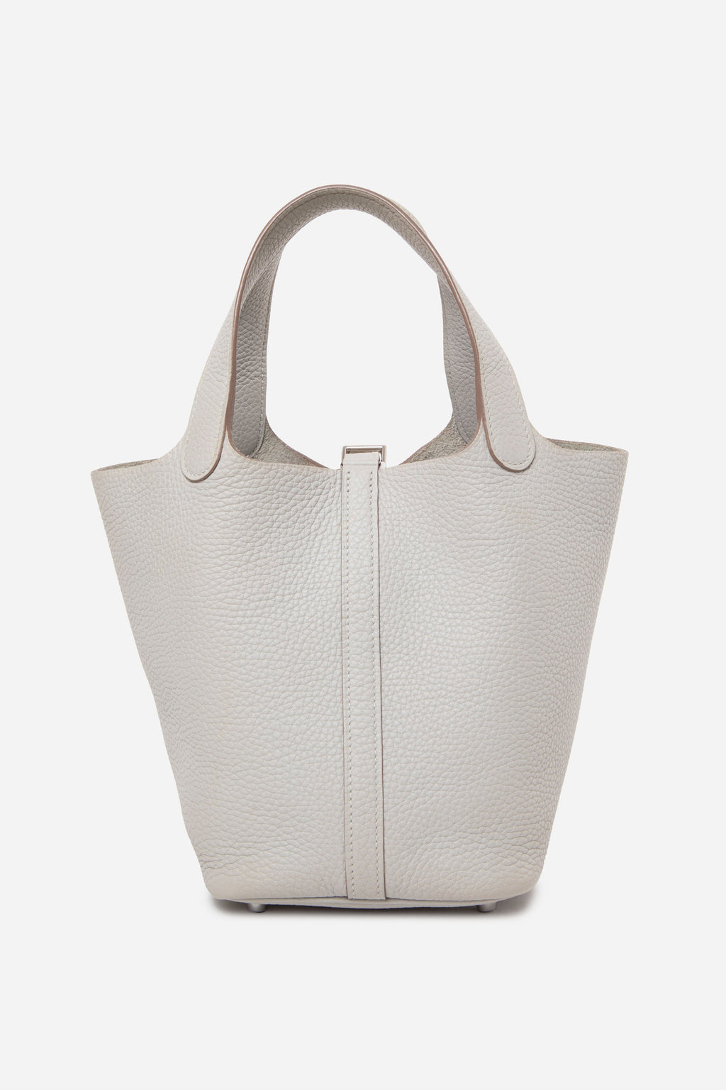 Hermes 2019 Clemence Leather Picotin 18 Gris Perle