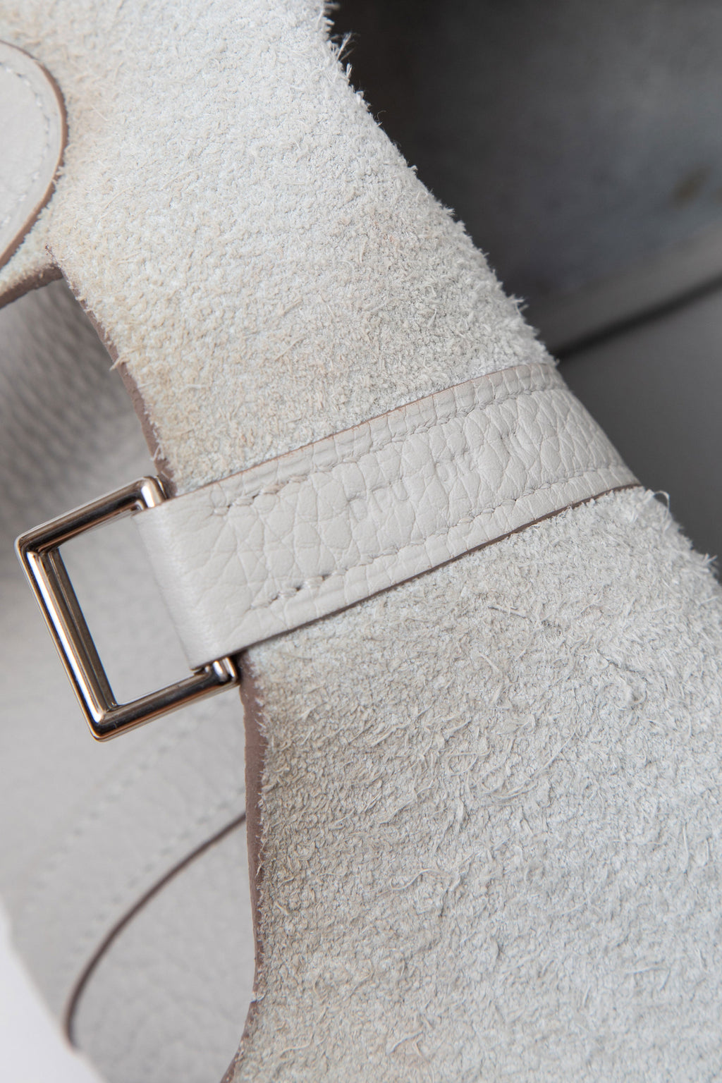 Hermes 2019 Clemence Leather Picotin 18 Gris Perle