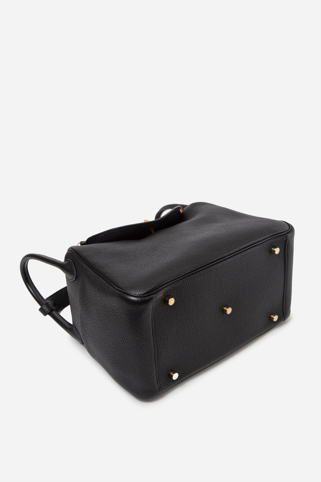 Hermes 2018 Lindy30 Taurillon Clemence Shoulder Bag Black