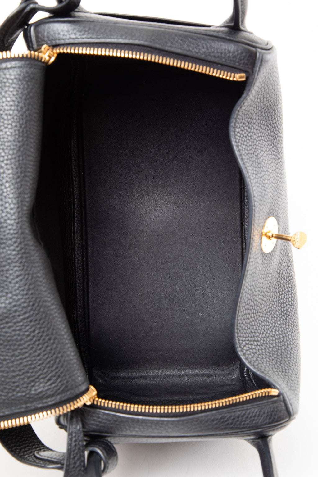 Hermes 2018 Lindy30 Taurillon Clemence Shoulder Bag Black