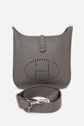Hermes 2022 Clemence Leather Evelyne III 29 Bag Gris Meyer