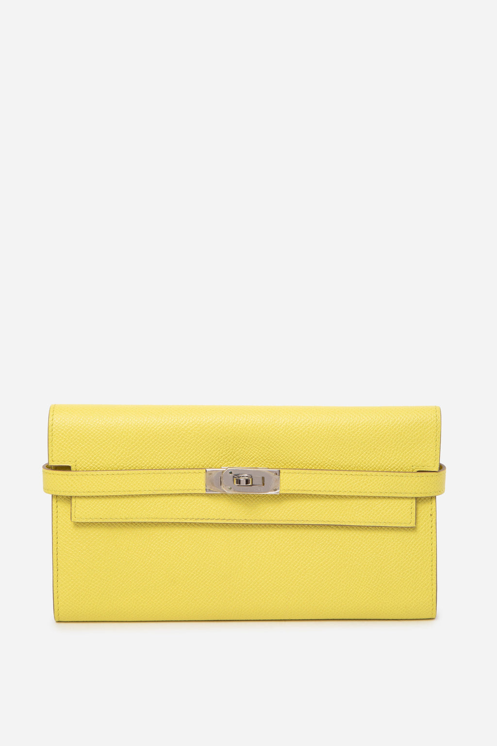 Hermes 2014 Long Kelly Wallet Epsom Yellow PHW