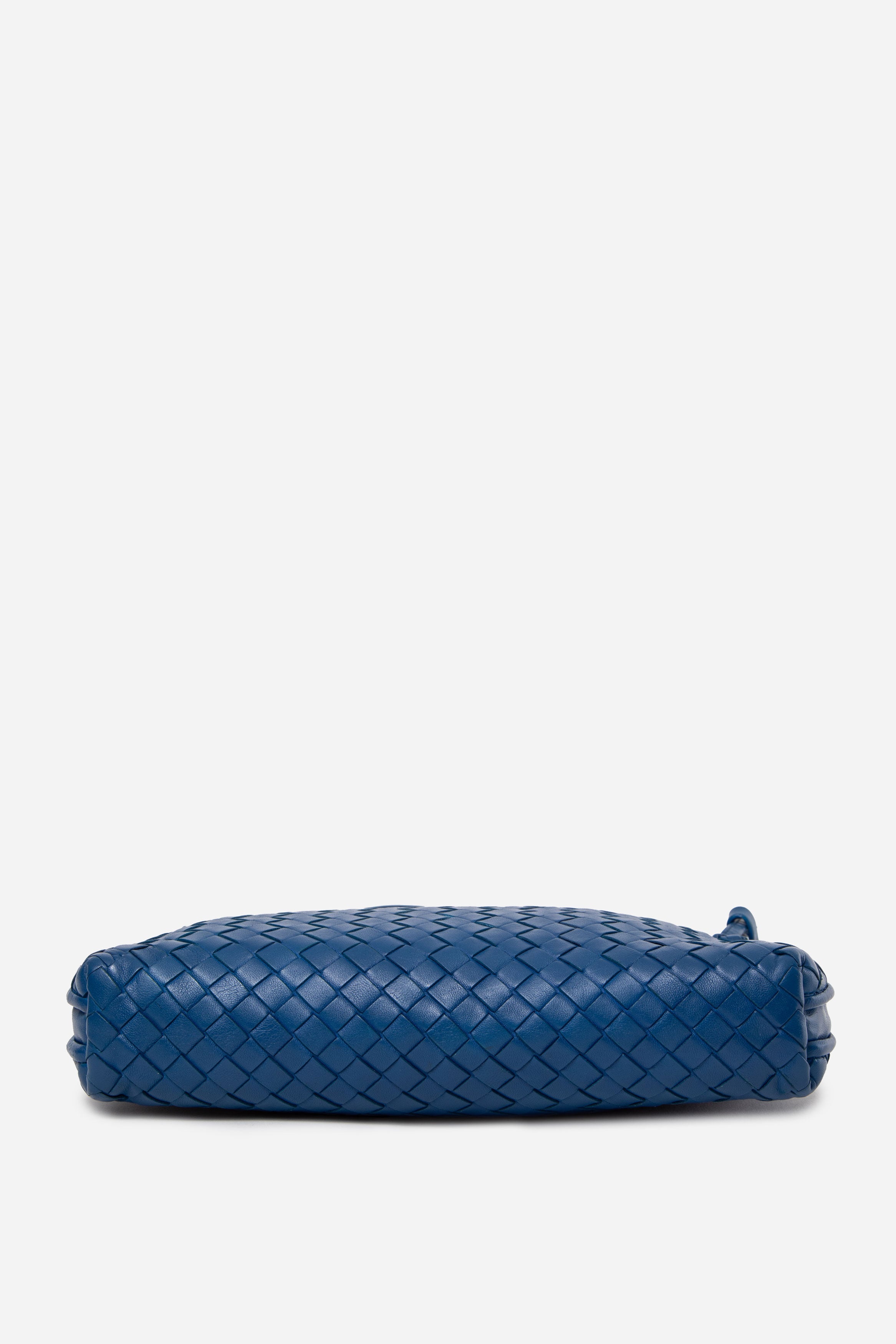 Bottega Veneta Blue Nappa Intrecciato Nodini Crossbody