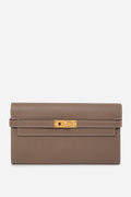 HERMES 2017 Epsom Kelly Long Wallet Etoupe