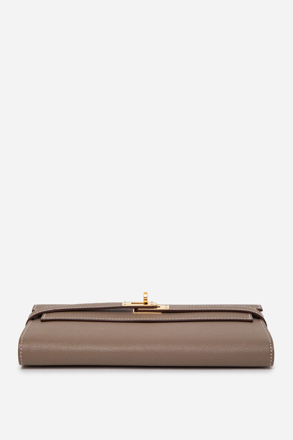HERMES 2017 Epsom Kelly Long Wallet Etoupe