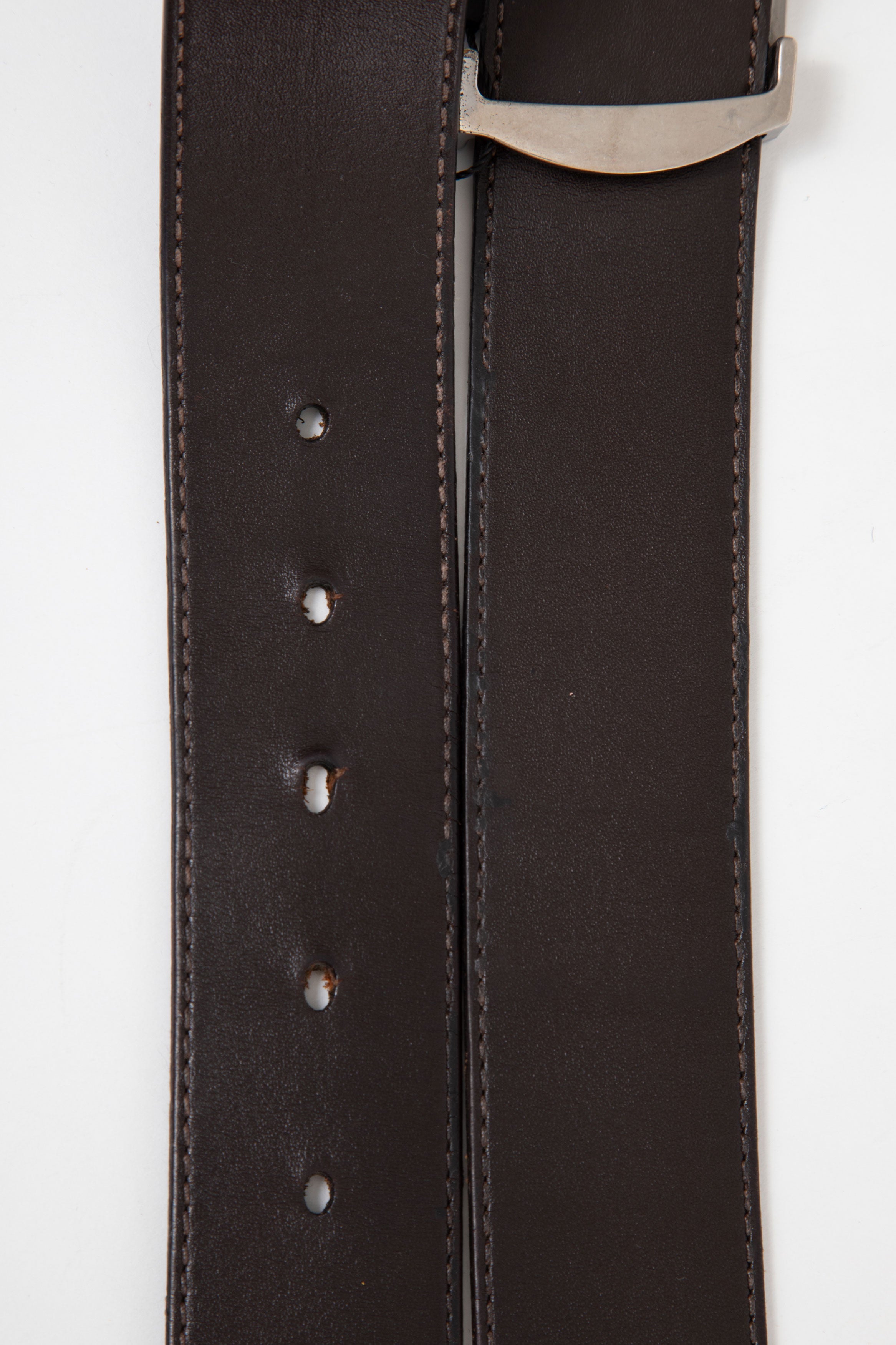 Louis Vuitton Black/Brown Leather Reversible LV Initiales Belt #90/36 38MM