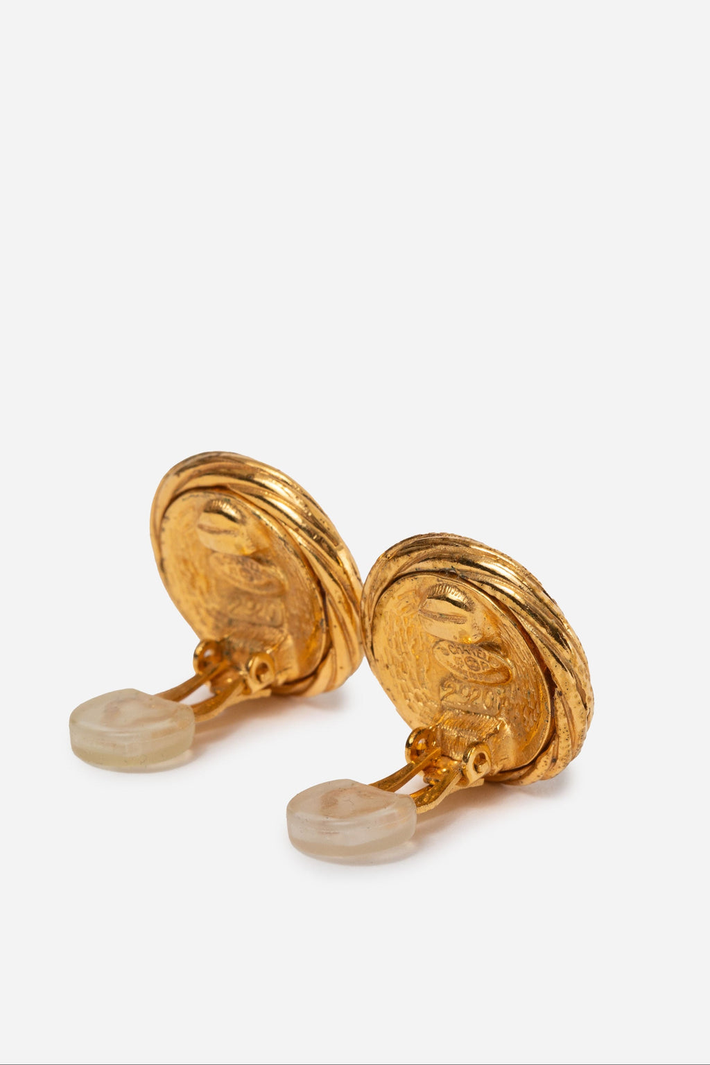 Pre-Owned Chanel 1993 CC round earrings Clip-On