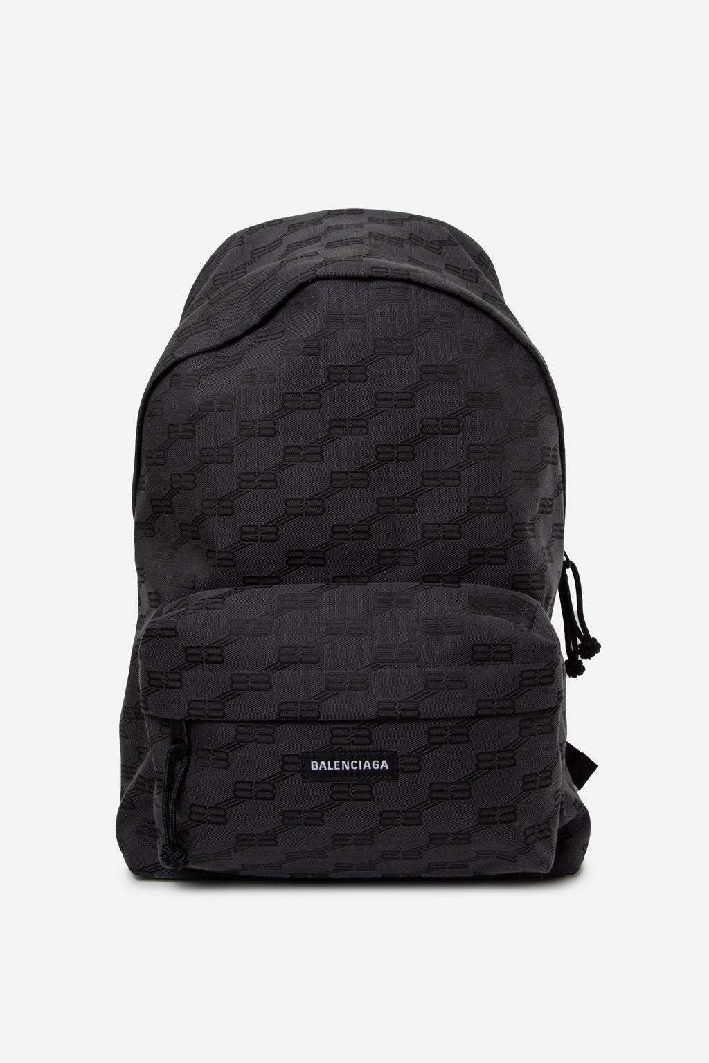 Balenciaga Black Canvas BB Monogram Backpack