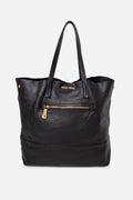 Miu Miu Black Vitello Soft Shopping Tote Bag