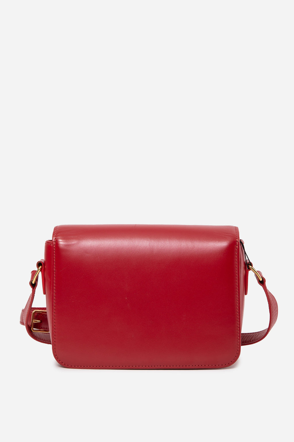 Celine 2019 Red Calfskin Teen Triomphe Shoulder Bag