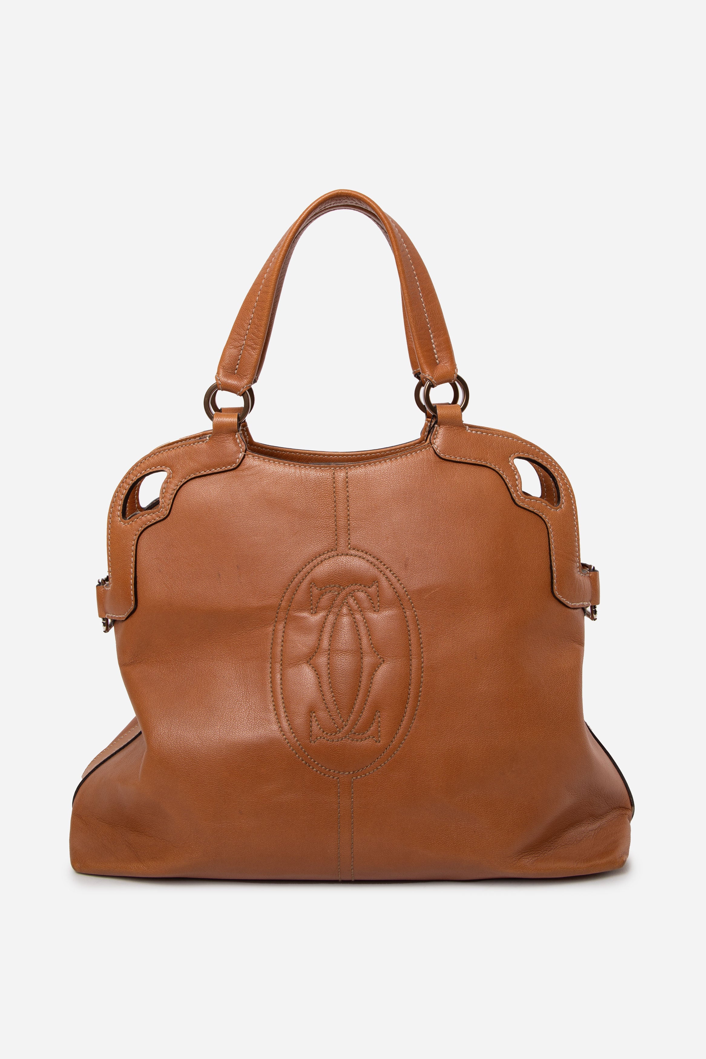 Cartier Brown Leather Small Marcello de Cartier Bag
