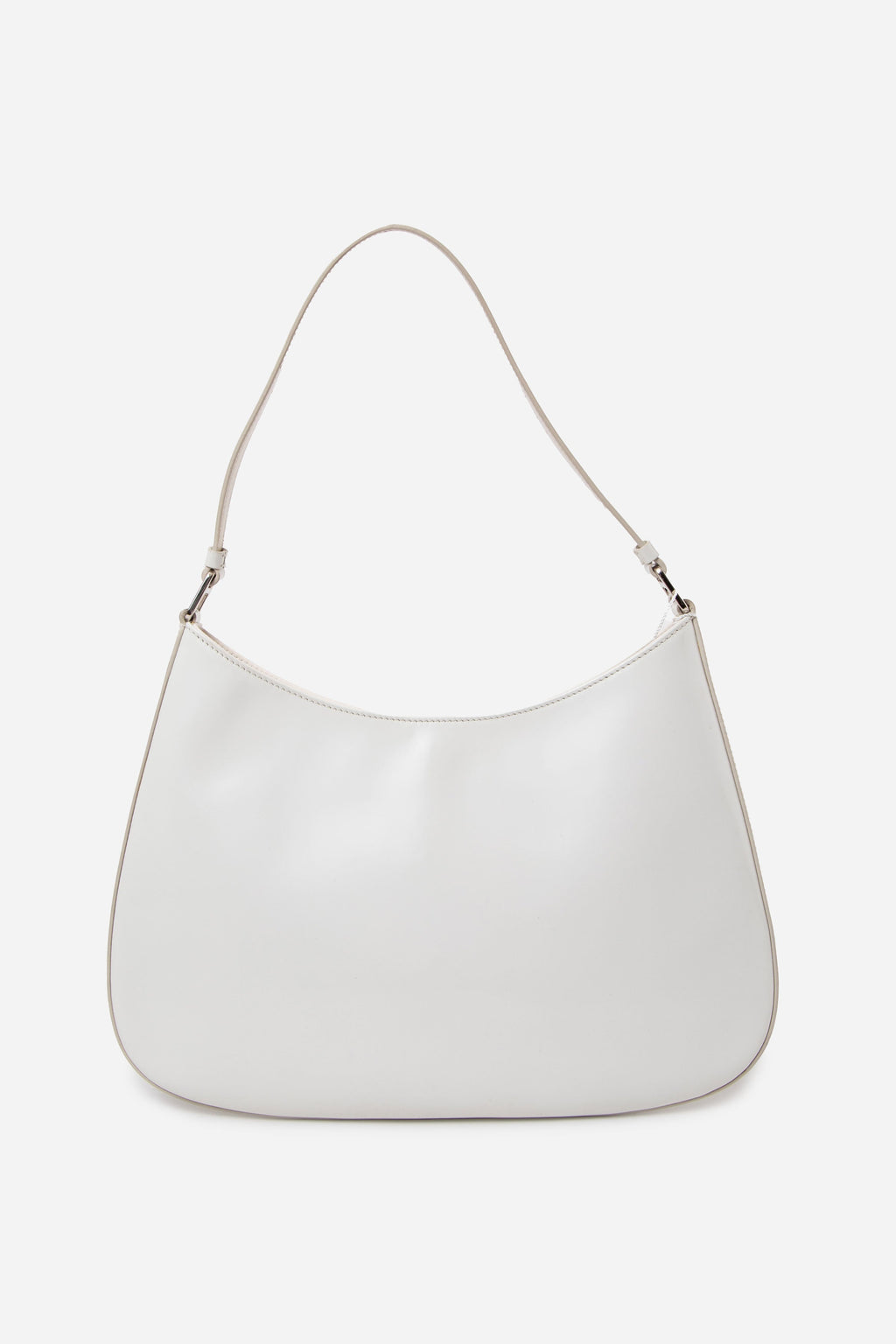 Prada Large Spazzolato Cleo Shoulder Bag White