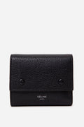 Celine Black/Yellow Leather Trifold Wallet