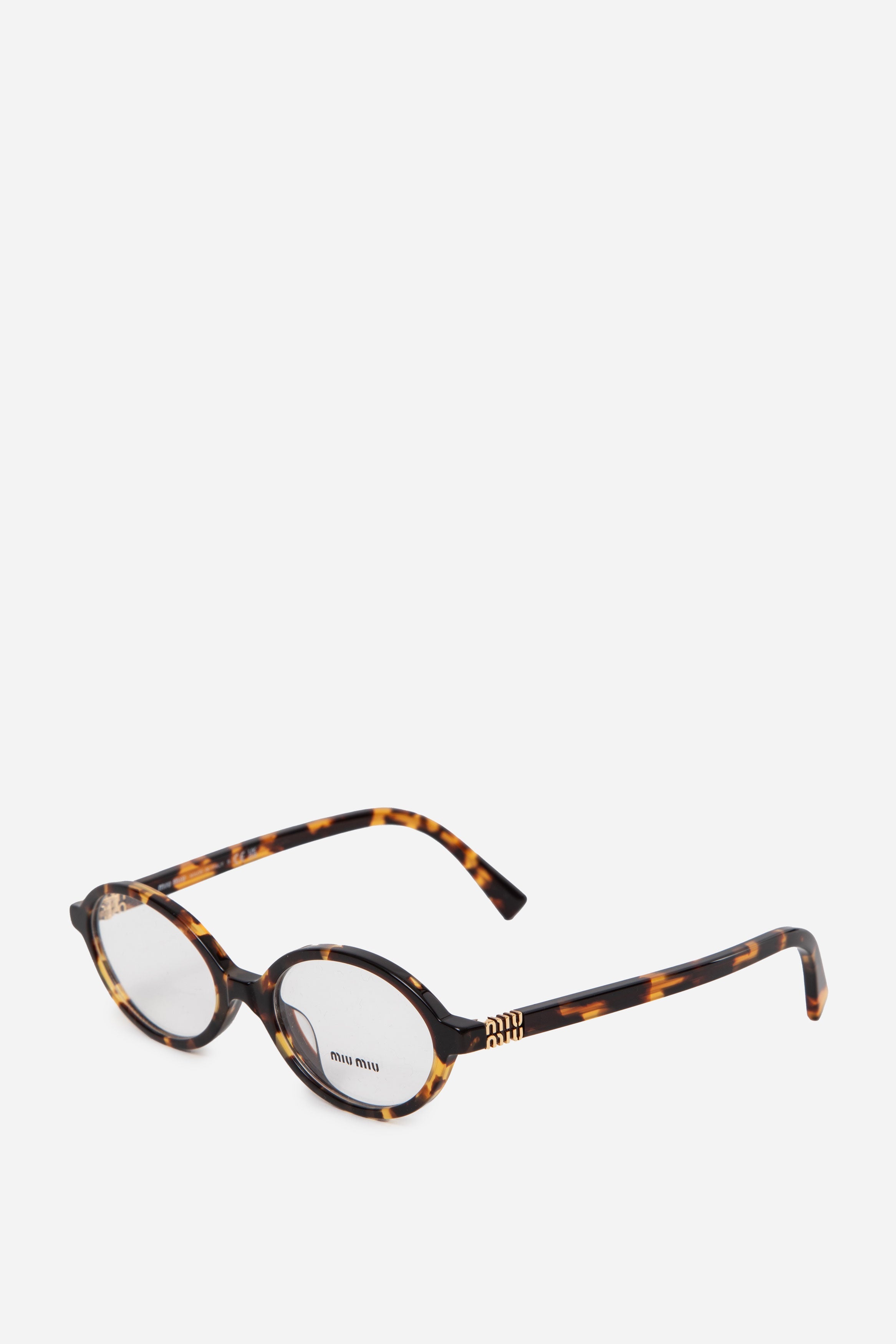 MIU MIU Oval-frame Tortoiseshell Acetate Optical Glasses