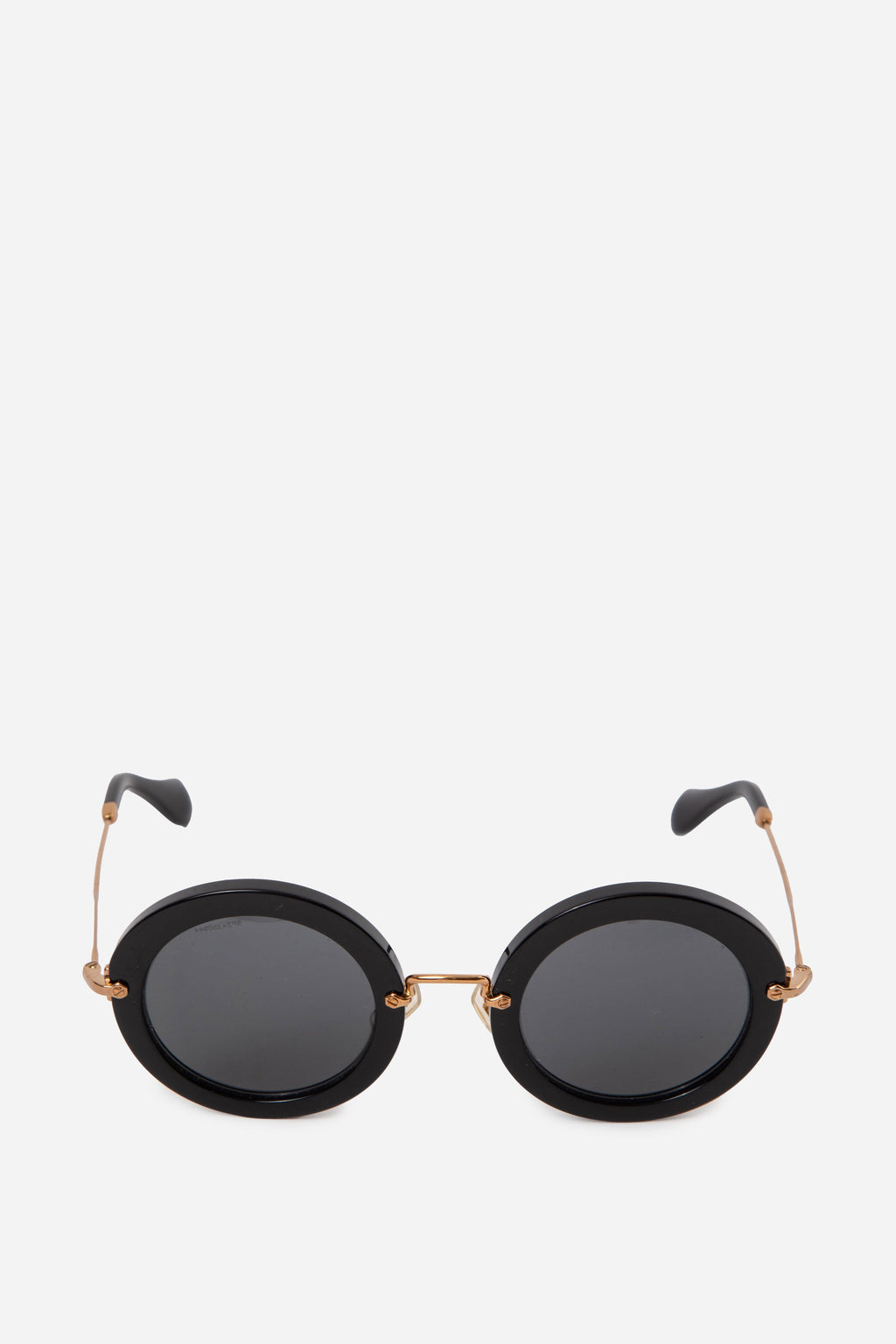 Miu Miu Acetate Glitter Round Sunglasses SMU13N Black
