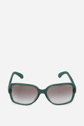 Pre-Owned Chanel Green/Grey Square Sunglasses
