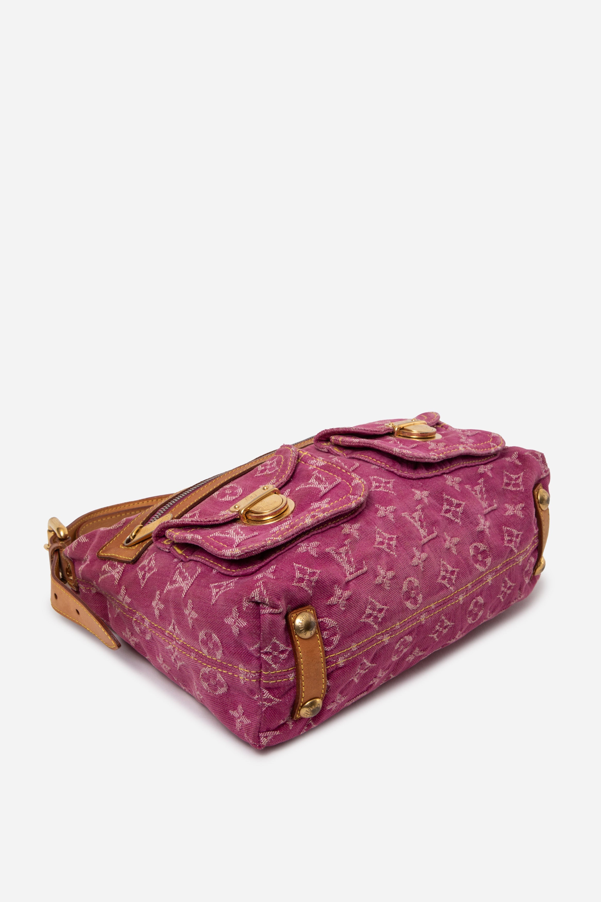 Louis Vuitton Pink Monogram Denim Baggy Crossbody Bag