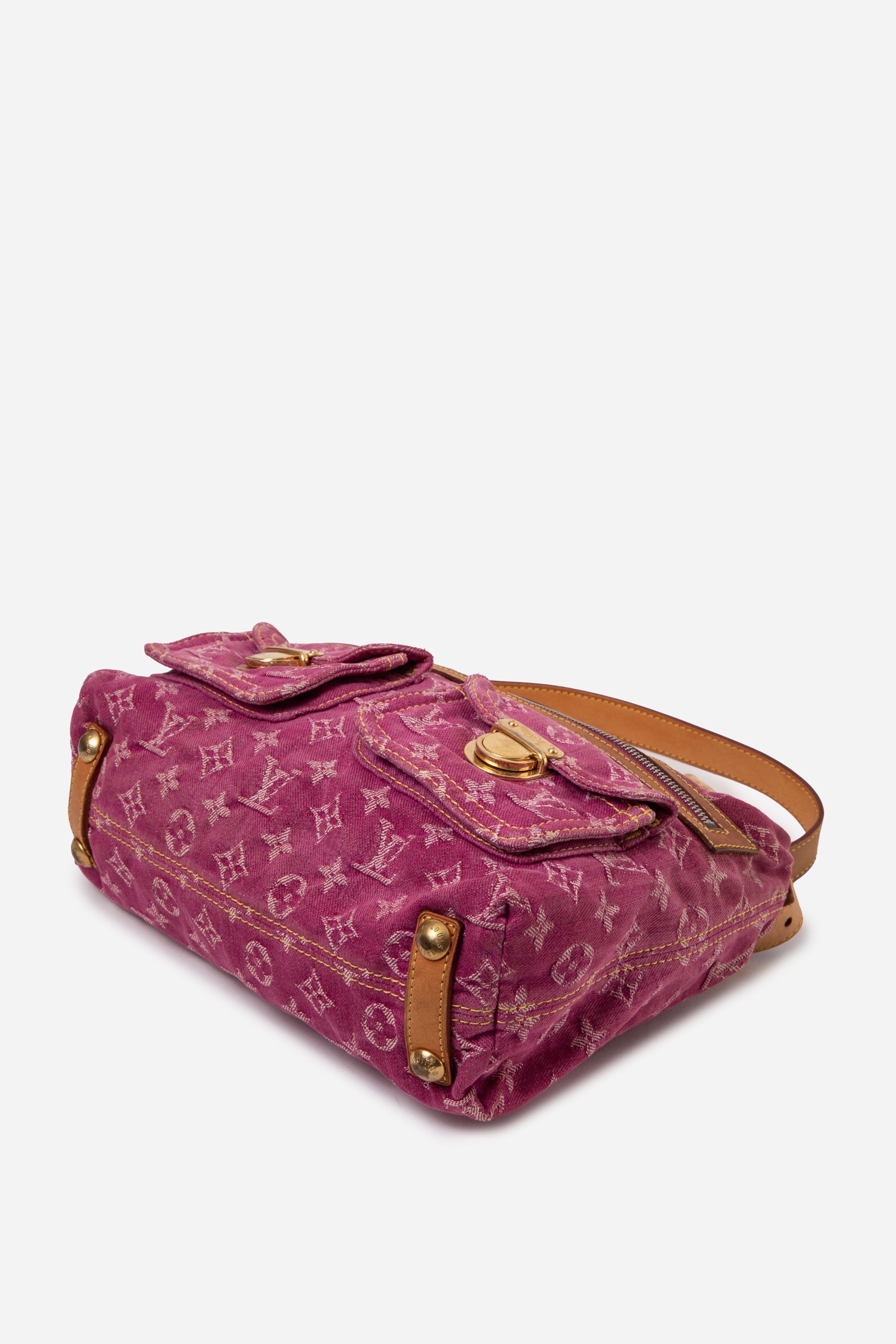 Louis Vuitton Pink Monogram Denim Baggy Crossbody Bag