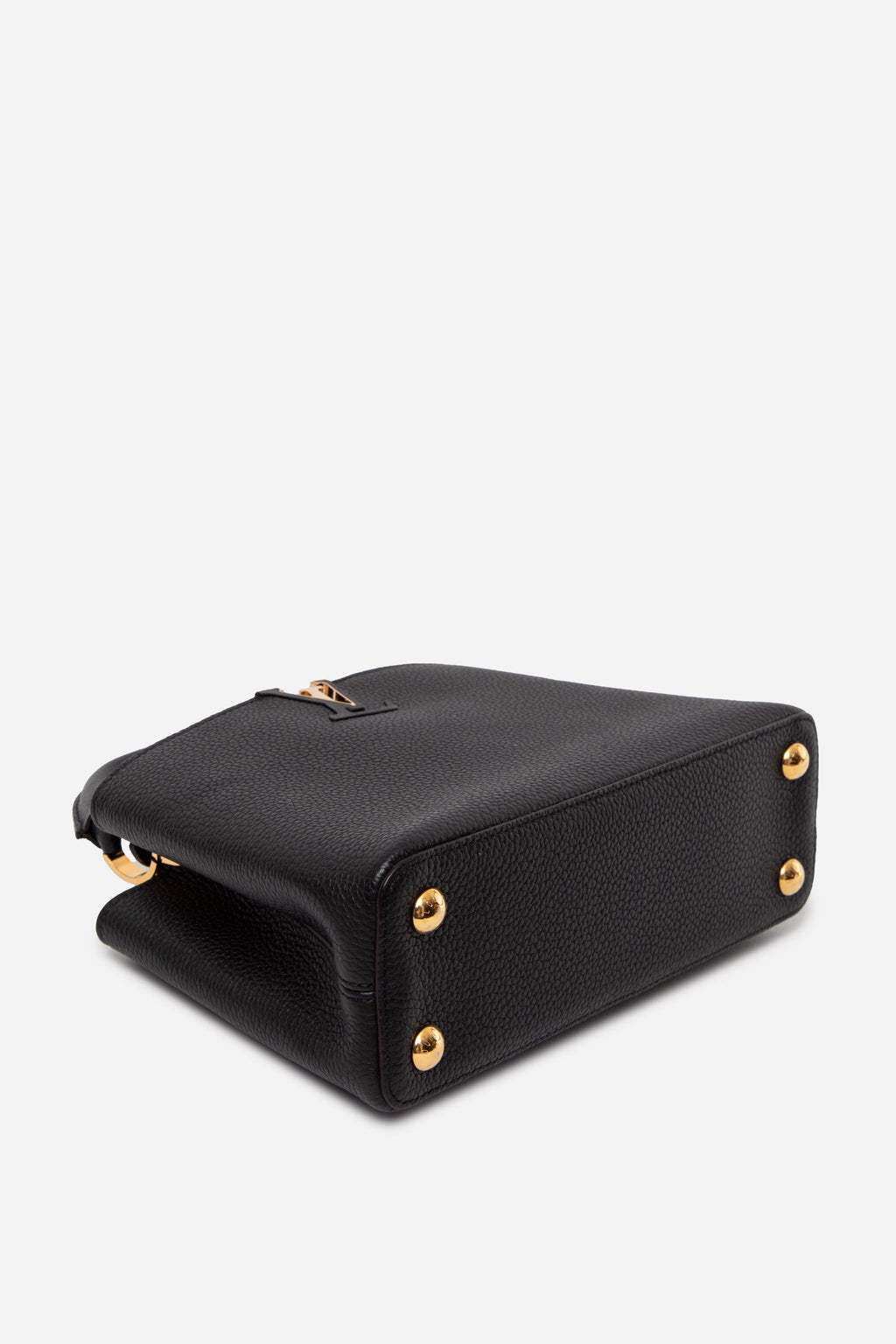 Louis Vuitton 2018 Black Taurillon Capucines BB Top Handle With Strap