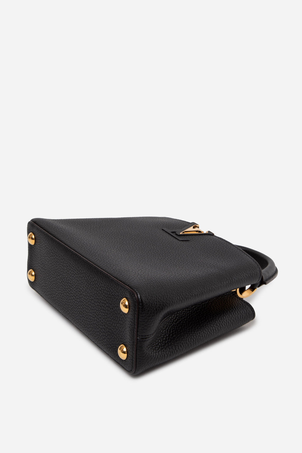 Louis Vuitton 2018 Black Taurillon Capucines BB Top Handle With Strap