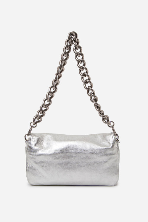Balenciaga Metallic Peach Calfskin Small BB Soft Flap Bag