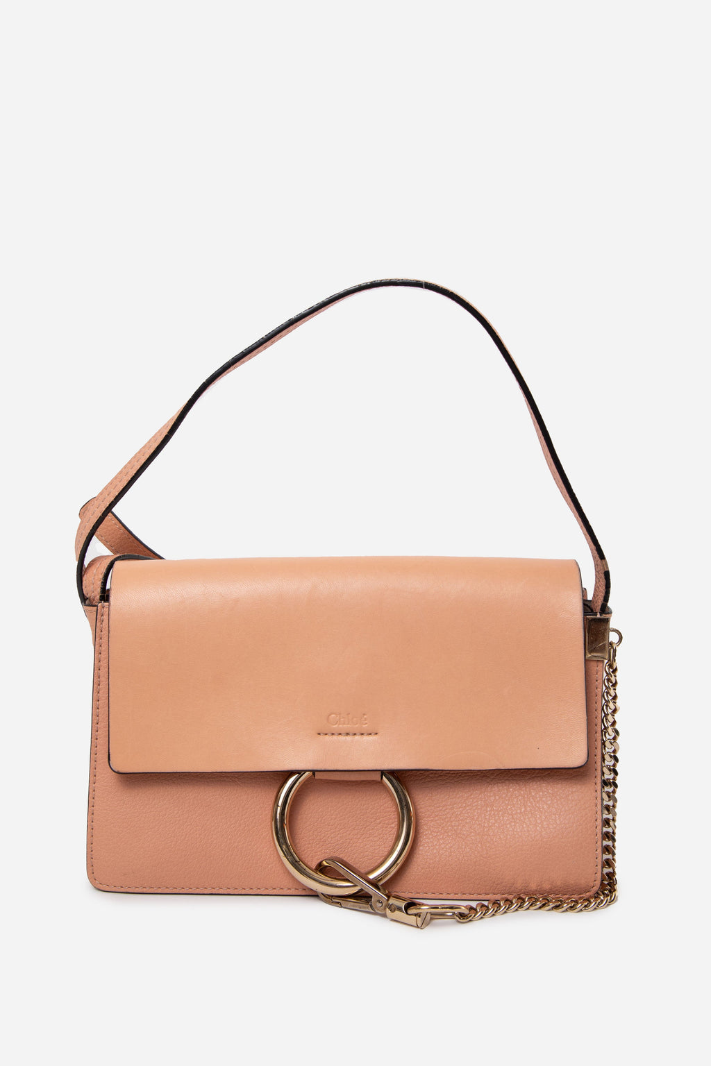 Chloe Calfskin Small Faye Shoulder Bag Beige