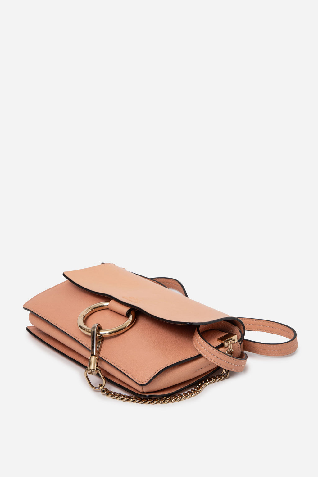 Chloe Calfskin Small Faye Shoulder Bag Beige