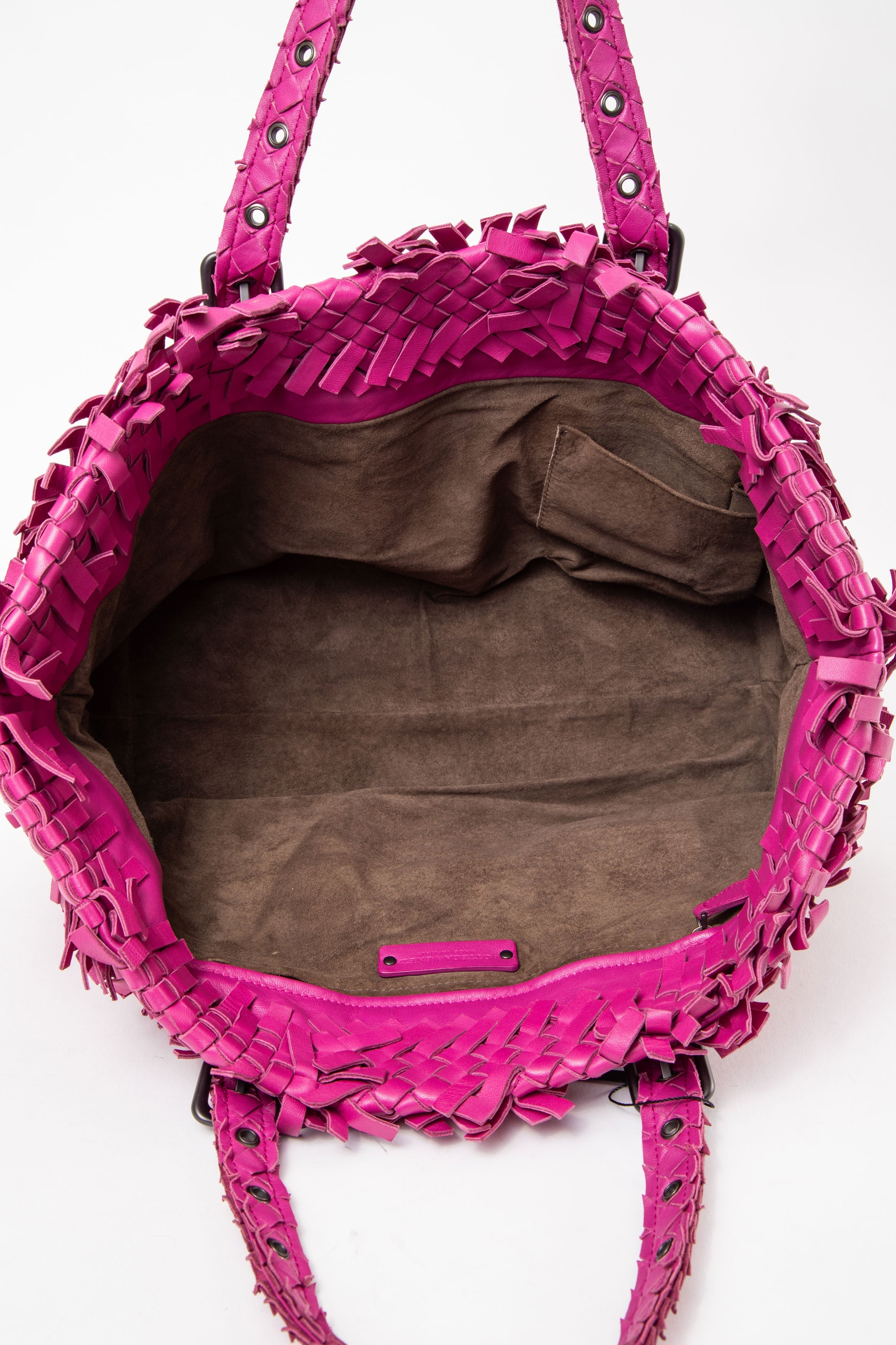 Bottega Veneta Fringe Intrecciato Cabat Tote