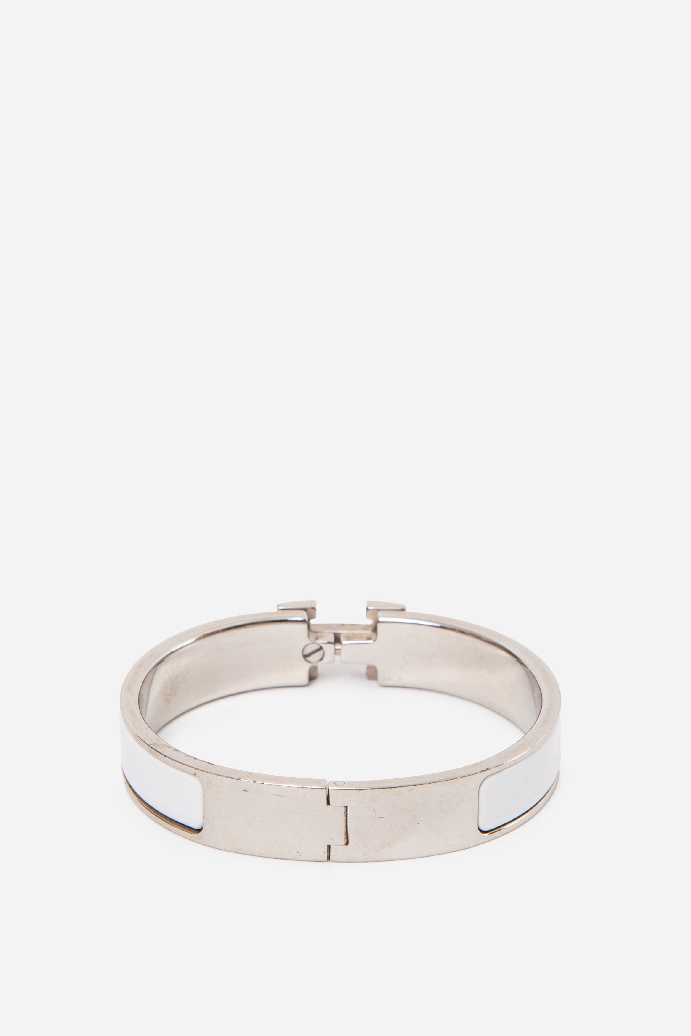 Hermes Clic H Bracelet White