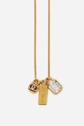 Pre-Owned Chanel Multi Charm Metal Strass Rhinestone Necklace
