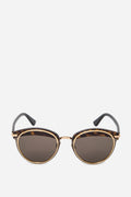 Dior Brown Offset1 Metal Round Sunglasses