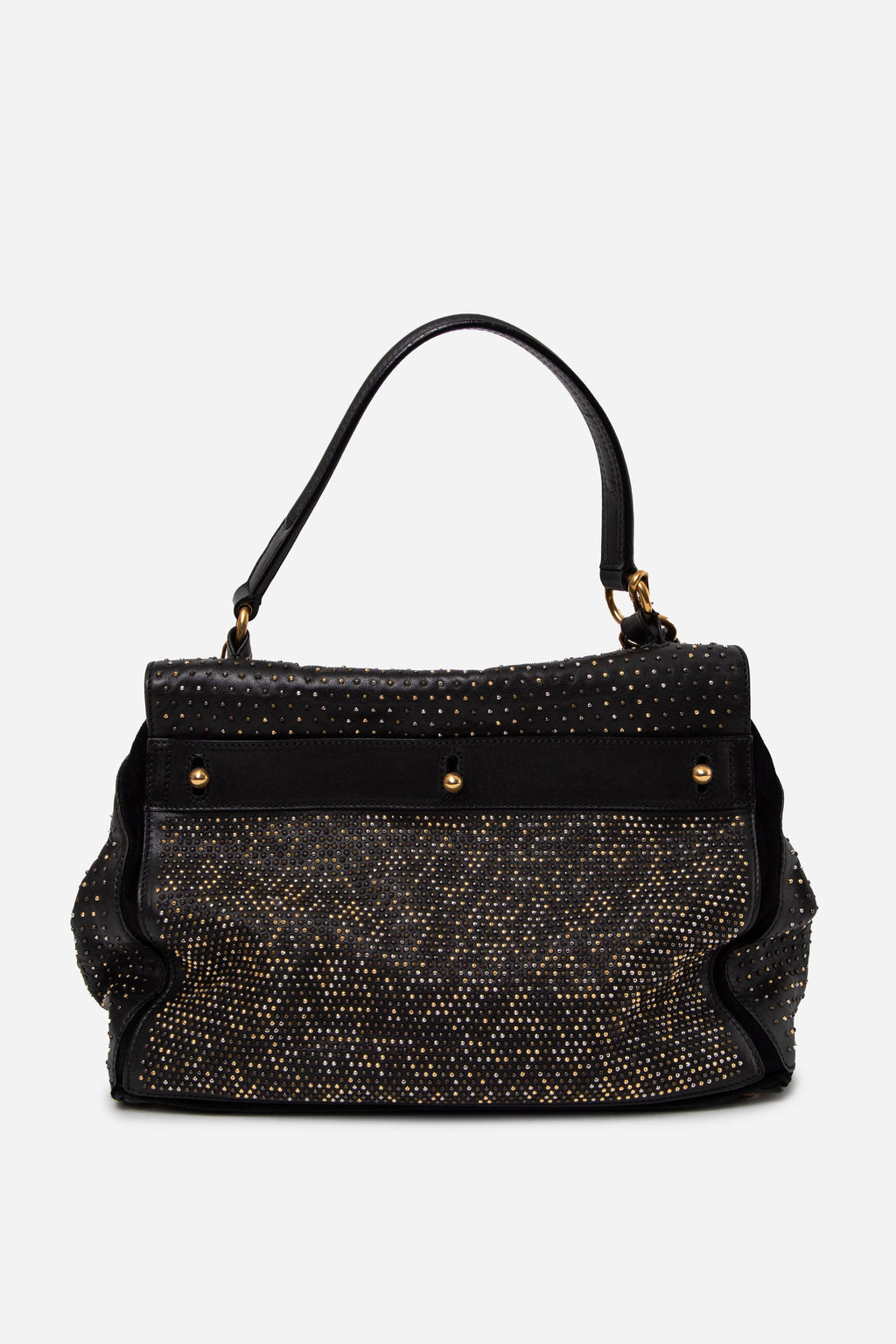 Yves Saint Laurent Black Studded Muse Two Tote bag With Strap