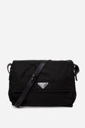 Prada Black Traveller large padded Re-Nylon shoulder bag