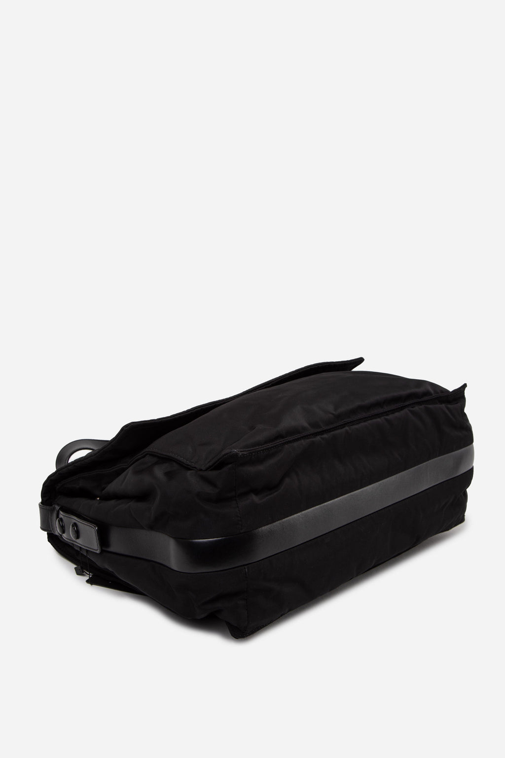 Prada Black Traveller large padded Re-Nylon shoulder bag