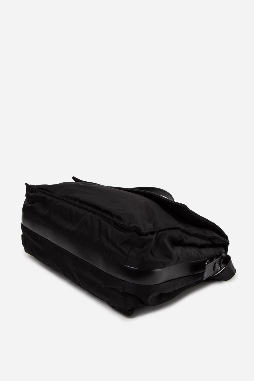 Prada Black Traveller large padded Re-Nylon shoulder bag