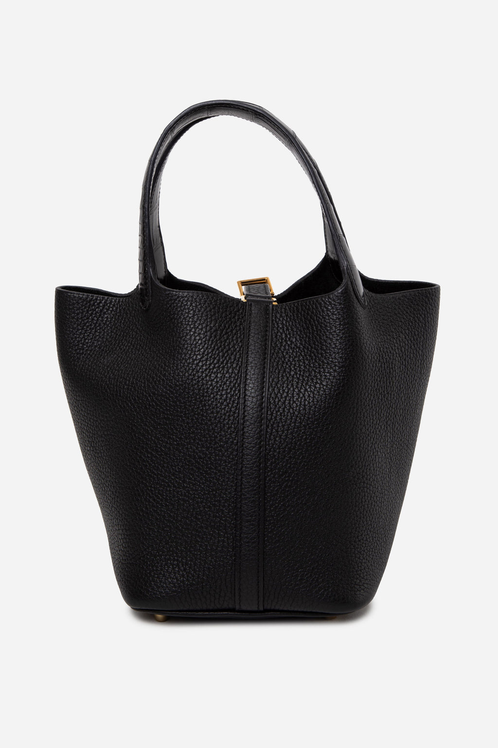 Hermes 2020 Black Taurillon Clemence Matte Alligator Picotin Lock Touch 18 PM